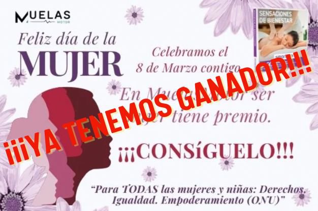 En MuelasMotor ser mujer tiene premio y ganadora.